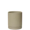 Clearance Pot De Fleurs Sekki Medium Ceramique Beige / O 13,5 X H 15,7 Cm - Gres - Unisexe Pots Et Plantes