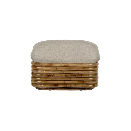 Best Sale Pouf Bohemian ‘72 Tissu Fibre Vegetale Blanc Beige / Reedition 1972 - Rotin - Unisexe Poufs Coussins Tapis D'extérieur