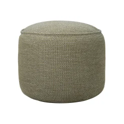 Store Pouf Donut Outdoor Tissu Marron Gris / O 50 Cm - Unisexe Poufs Coussins Tapis D'extérieur