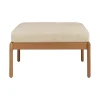Hot Pouf Jack Outdoor Tissu Bois Beige / Teck  - 71 X 54 Cm - Unisexe Poufs Coussins Tapis D'extérieur