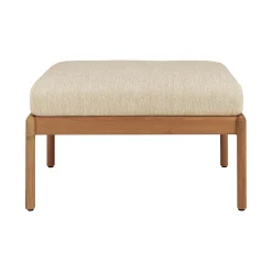 Hot Pouf Jack Outdoor Tissu Bois Beige / Teck  - 71 X 54 Cm - Unisexe Poufs Coussins Tapis D'extérieur