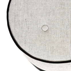 Best Sale Pouf Leo Small Tissu Noir Beige / O 42 X H 40 Cm - Coton & Lin - Unisexe Poufs