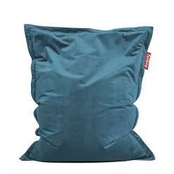 Store Pouf Original Slim Velvet Tissu Bleu / Velours Recycle - 155 X 120 Cm - Unisexe Poufs