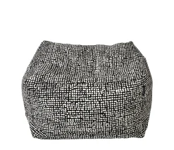 Store Pouf Orkanen Tissu Noir / 55 X 55 Cm - Unisexe Poufs