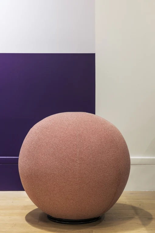 Shop Pouf Palais Royal Tissu Rouge Par Jose Levy / O 65 Cm - Exclusivite Made In Design - Unisexe Poufs