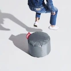 Fashion Pouf Point Original Tissu Gris/ Nylon - O 50 Cm - Unisexe Mobilier Kids