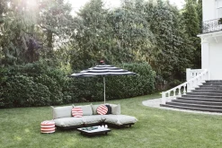 Store Pouf Point Outdoor Tissu Beige / Tissu Olefin - O 50 Cm - Unisexe Poufs Coussins Tapis D'extérieur