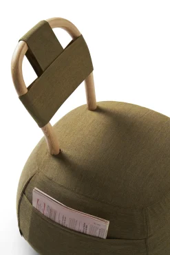 Flash Sale Pouf Yum Yum Small Tissu Bois Vert / 66 X 64 Cm - Unisexe Poufs