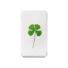 Hot Presse-Papier Cube Lucky Clover Plastique Transparent / Resine Et Trefle Veritable - 7.5 X 4 X 1 Cm - Unisexe Accessoires Bureau