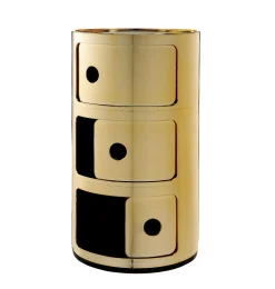 Shop Rangement Componibili Plastique/ 3 Tiroirs - Metallise - Unisexe Meubles De Rangement