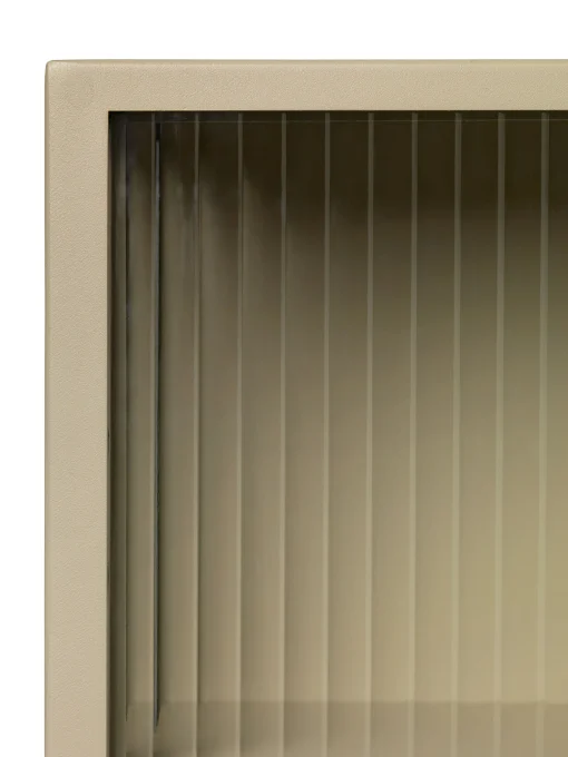 Hot Rangement Mural Haze Metal Verre Beige / L 35 X H 60 Cm - Verre Cannele - Unisexe Meubles De Rangement