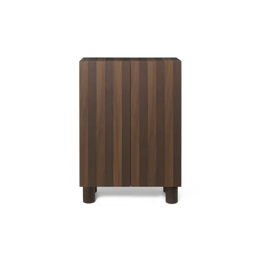 Clearance Rangement Post Bois Naturel / L 92 X H 134 Cm -  Marqueterie Faite Main - Unisexe Commodes Buffets Armoires