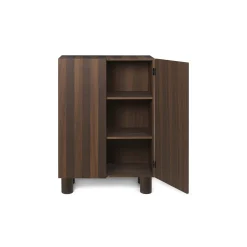 Clearance Rangement Post Bois Naturel / L 92 X H 134 Cm -  Marqueterie Faite Main - Unisexe Commodes Buffets Armoires