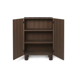 Clearance Rangement Post Bois Naturel / L 92 X H 134 Cm -  Marqueterie Faite Main - Unisexe Commodes Buffets Armoires
