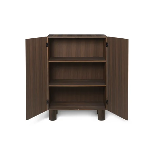 Clearance Rangement Post Bois Naturel / L 92 X H 134 Cm -  Marqueterie Faite Main - Unisexe Commodes Buffets Armoires