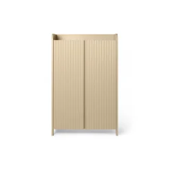Store Rangement Sill Bois Beige / L 70 X H 110 Cm - Mdf Rainure - Unisexe Commodes Buffets Armoires