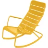 Store Rocking Chair Luxembourg Metal Jaune / Aluminium - Unisexe Fauteuils De Jardin