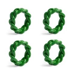 Best Sale Rond De Serviette Braid Plastique/ Set De 4 - Polyresine - Unisexe Accessoires Cuisine