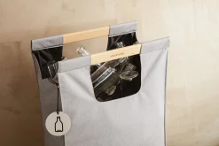 Flash Sale Sac De Tri De Dechets  Tissu Gris / 28 L -  Nylon & Bois - Unisexe Nettoyage Et Rangement