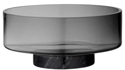Cheap Saladier Volvi Verre Pierre Gris Noir / Verre & Marbre - O 25 Cm - Unisexe Corbeilles Centres De Table