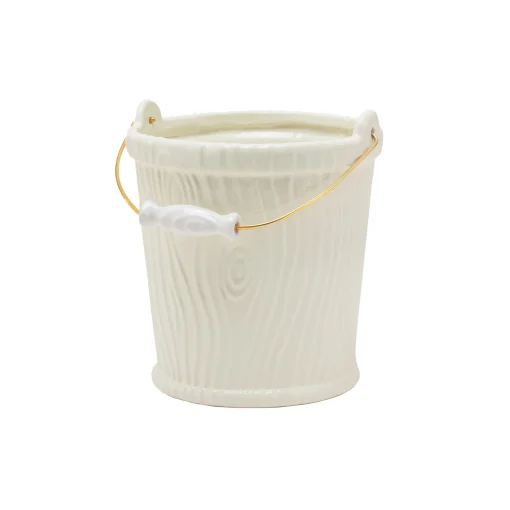 Fashion Seau A Champagne Wood Ware Ceramique/ Vase - O 28 X H 31 Cm / Porcelaine Striee Effet Bois - Unisexe Autour Du Vin