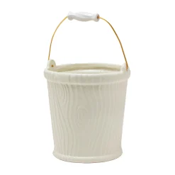 Fashion Seau A Champagne Wood Ware Ceramique/ Vase - O 28 X H 31 Cm / Porcelaine Striee Effet Bois - Unisexe Autour Du Vin