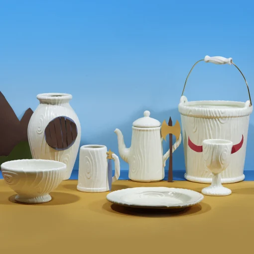 Fashion Seau A Champagne Wood Ware Ceramique/ Vase - O 28 X H 31 Cm / Porcelaine Striee Effet Bois - Unisexe Autour Du Vin