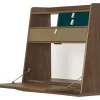 Cheap Secretaire Mural Gaston Bleu Or Bois Naturel / L 80 X H 72 Cm - Noyer - Unisexe Consoles