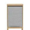 Discount Semainier Jalousi Bas Plastique Gris Bois Naturel / H 101 Cm - Rideau Plastique - Unisexe Meubles De Rangement