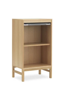 Discount Semainier Jalousi Bas Plastique Gris Bois Naturel / H 101 Cm - Rideau Plastique - Unisexe Meubles De Rangement