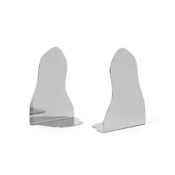 Best Sale Serre-Livres Pond Metal Argent / Set De 2 - Finition - Unisexe Accessoires Bureau