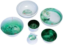 Cheap Service De Table Ming Plastique Blanc /6 Pieces Empilables - Unisexe Saladiers Coupes Et Bols