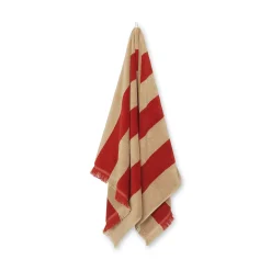 Fashion Serviette De Bain Alee Tissu Rouge Marron / 70 X 140 Cm - Unisexe Linge De Bain