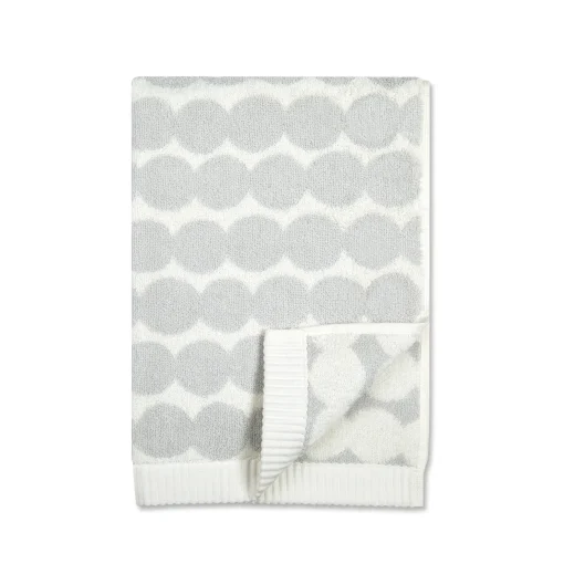 Sale Serviette De Toilette Rasymatto Tissu Blanc Gris / 30 X 50 Cm - Unisexe Linge De Bain