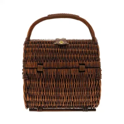 Clearance Set A Pique-Nique Dressed En Plein Air Plastique Bois Naturel / Pour 4 Personnes - Panier Osier - Unisexe Accessoires Cuisine