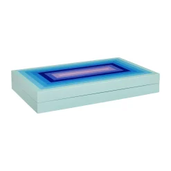 Fashion Set De Backgammon Scala Bois Bleu Violet / Coffret Laque - Unisexe Jeux Et Loisirs