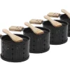 Best Sale Set Lumi Metal Noir / Pour Raclette A La Bougie - 4 Personnes - Unisexe Plats Et Cuisson