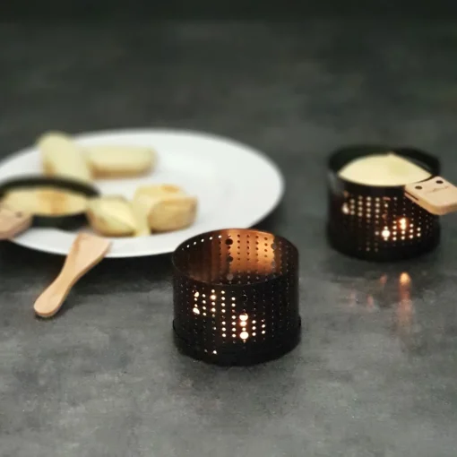 Best Sale Set Lumi Metal Noir / Pour Raclette A La Bougie - 4 Personnes - Unisexe Plats Et Cuisson