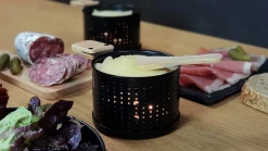 Best Sale Set Lumi Metal Noir / Pour Raclette A La Bougie - 4 Personnes - Unisexe Plats Et Cuisson