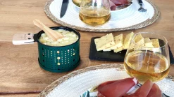 New Set Lumi Metal/ Pour Raclette A La Bougie - 2 Personnes - Unisexe Plats Et Cuisson