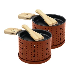 Online Set Lumi Metal Rouge Orange / Pour Raclette A La Bougie - 2 Personnes - Unisexe Plats Et Cuisson