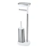 Best Support Papier Toilette Easystore Metal / Avec Brosse Flex Steel & Rangement - Unisexe Accessoires Salle De Bains