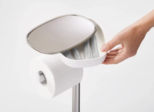 Best Support Papier Toilette Easystore Metal / Avec Brosse Flex Steel & Rangement - Unisexe Accessoires Salle De Bains