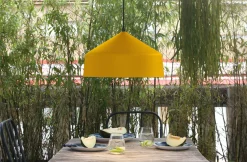 Shop Suspension D'extérieur Ezaro Metal Jaune Metal Jaune / O 40 Cm - Cable Avec Prise (Branchement Secteur) - Unisexe Luminaires De Salle De Bains
