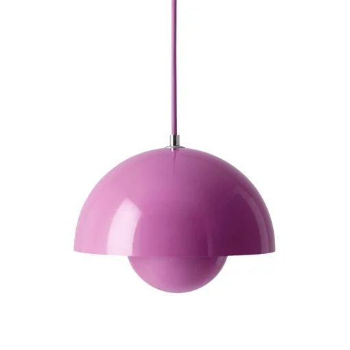 Best Sale Suspension Flowerpot Vp1 Metal Rose / O 23 Cm - By Verner Panton, 1968 - Unisexe Luminaires Iconiques