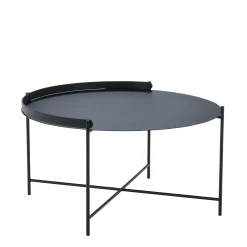 Discount Table Basse Edge Metal/ Poignee Rabattable - O 76 X H 40 Cm - Unisexe Tables Basses De Jardin
