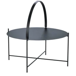 Discount Table Basse Edge Metal/ Poignee Rabattable - O 76 X H 40 Cm - Unisexe Tables Basses De Jardin