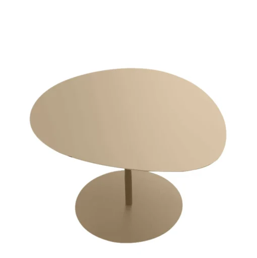 Clearance Table Basse Galet N°3 Outdoor Metal Beige / 57 X 64 X H 37 Cm - Unisexe Tables Basses De Jardin