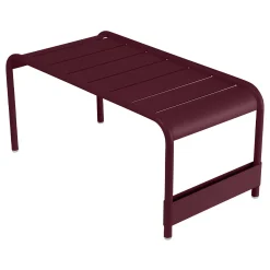 New Table Basse Luxembourg Metal Rouge / Banc - L 86 Cm - Unisexe Tables Basses De Jardin