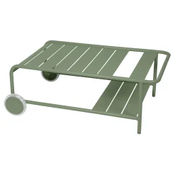 Online Table Basse Luxembourg Metal Vert / Avec Roues - 105 X 65 Cm - Unisexe Tables Basses De Jardin